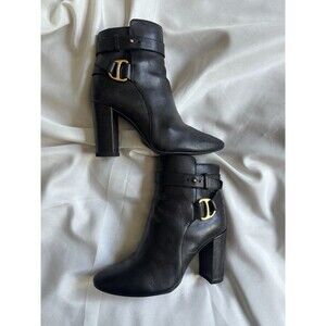Ralph Lauren Womens Madelyn Leather Booties Ankle Boots Size US 5